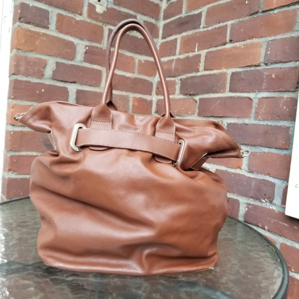 Paravidino Italian Leather Satchel Bag
